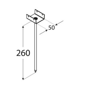 Cuie Fixare Sipca-Coama PD260/50