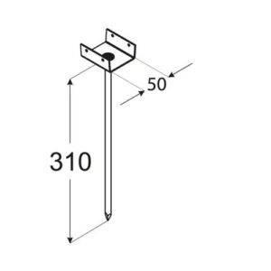 Cuie Fixare Sipca-Coama PD310/50