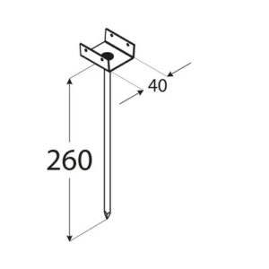Cuie Fixare Sipca-Coama PD260/40
