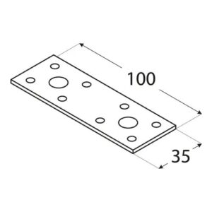 Conector Plat 100x35x2.5 LP1