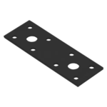 Conector Plat Decorativ 100x35x2.5 LP1C, Negru