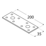 Conector Plat 200x35x2.5 LP3 - 1 Conector Plat 200x35x2.5 LP3