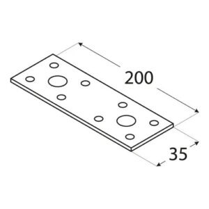 Conector Plat 200x35x2.5 LP3