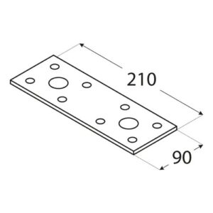 Conector Plat 210x90x2.5 LP6