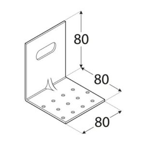 Coltar Reglabil Perforat 80x80x80x2 KMRP2