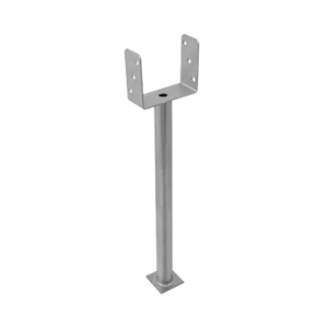 Suport Stalp Lemn 140 mm Tip U R500 cu Tija Tubulara Lunga si Baza