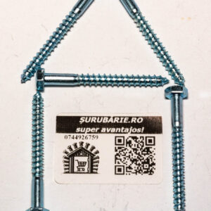Holsuruburi Lemn Cap Hexagonal 5x80mm - 100buc/cutie