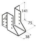 Papuc Grinda Tip A 38x141x75x2 mm WB3