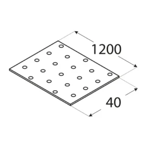Placa Perforata 1200x40x2 mm PP91