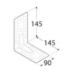 Coltar Lemn Ranforsat 145x145x90x2.5 KP7 - 1 Coltar Lemn Ranforsat 145x145x90x2.5 KP7