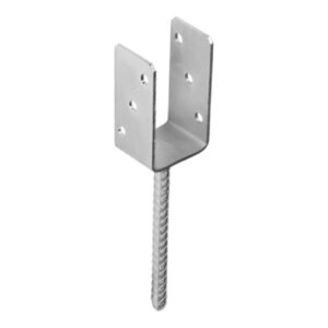 Suport Stalp Lemn 70 mm Tip U cu Tija PS70U